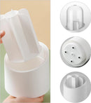 Rotating Makeup Brush & Lipstick Holder with Transparent Lid