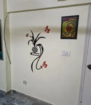 Decorative wall sticker with a pineapple design on a white wall.