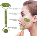 Jade Face Roller with Gua Sha Stone -- Skin Firming & Jawline Sculpting Tool Set