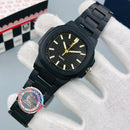 Men Square Watch Black Dial Silver Steel Chain Strap -- Modern Geometric Wristwatch