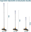 2-in-1 Floor Cleaning Broom Wiper -- Long Handle Scrub Brush & Squeegee