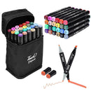 Premium Sketch Markers for Art & Craft Projects -- Dual-Tip Alcohol Art Markers