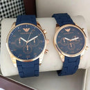 Unisex Quartz Couple Watches Set Round Case Multi Color -- Matching Fashion Wristwatches