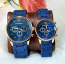 Unisex Quartz Couple Watches Set Round Case Multi Color -- Matching Fashion Wristwatches