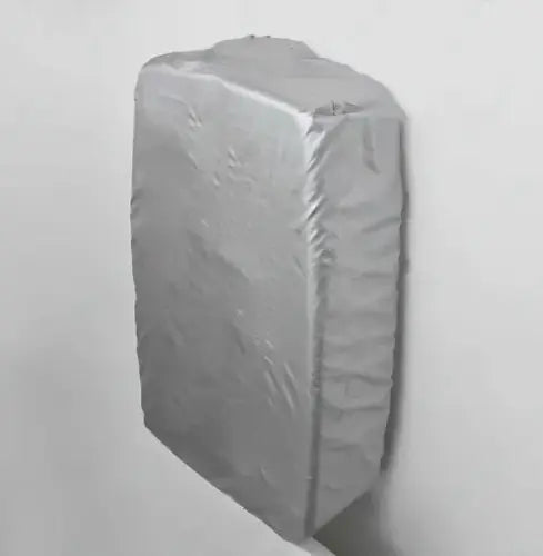 Gray mattress cover on a white background