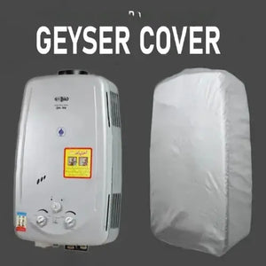 Hot water tank with a geyser cover on a dark background
