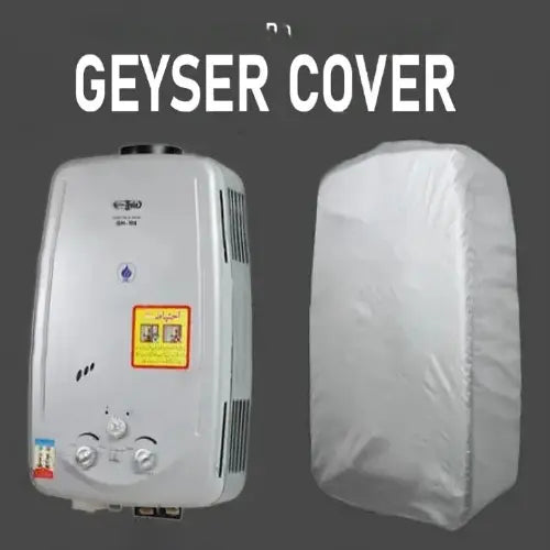 Hot water tank with a geyser cover on a dark background