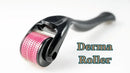 Derma roller with pink surface on a white background
