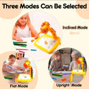 Giraffe-shaped drawing board with three modes for children to use, including inclined, flat, and upright positions.
