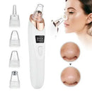 Nose hair trimmer with attachments and a woman using it, showing before and after effects.