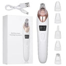 Multifunctional cleaning instrument with attachments and USB cable on a white background