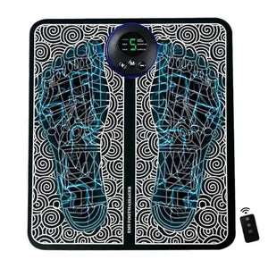 Body fat scale with digital display and remote control on a white background