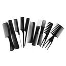 Professional 10 Piece Black Hair Comb Set