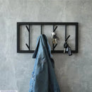 Wall Mounted Iron Hanger for Clothes Black