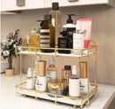Double Layer Metal Makeup Organizer by ezee mall