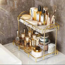 Double Layer Metal Makeup Organizer by ezee mall