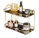 Double Layer Metal Makeup Organizer by ezee mall