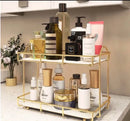 Double Layer Metal Makeup Organizer by ezee mall
