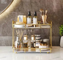 Double Layer Metal Makeup Organizer by ezee mall