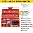 46 Piece Chrome Vanadium Socket Wrench Set